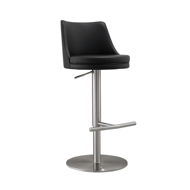 Jackson Black and Silver Adjustable Stool