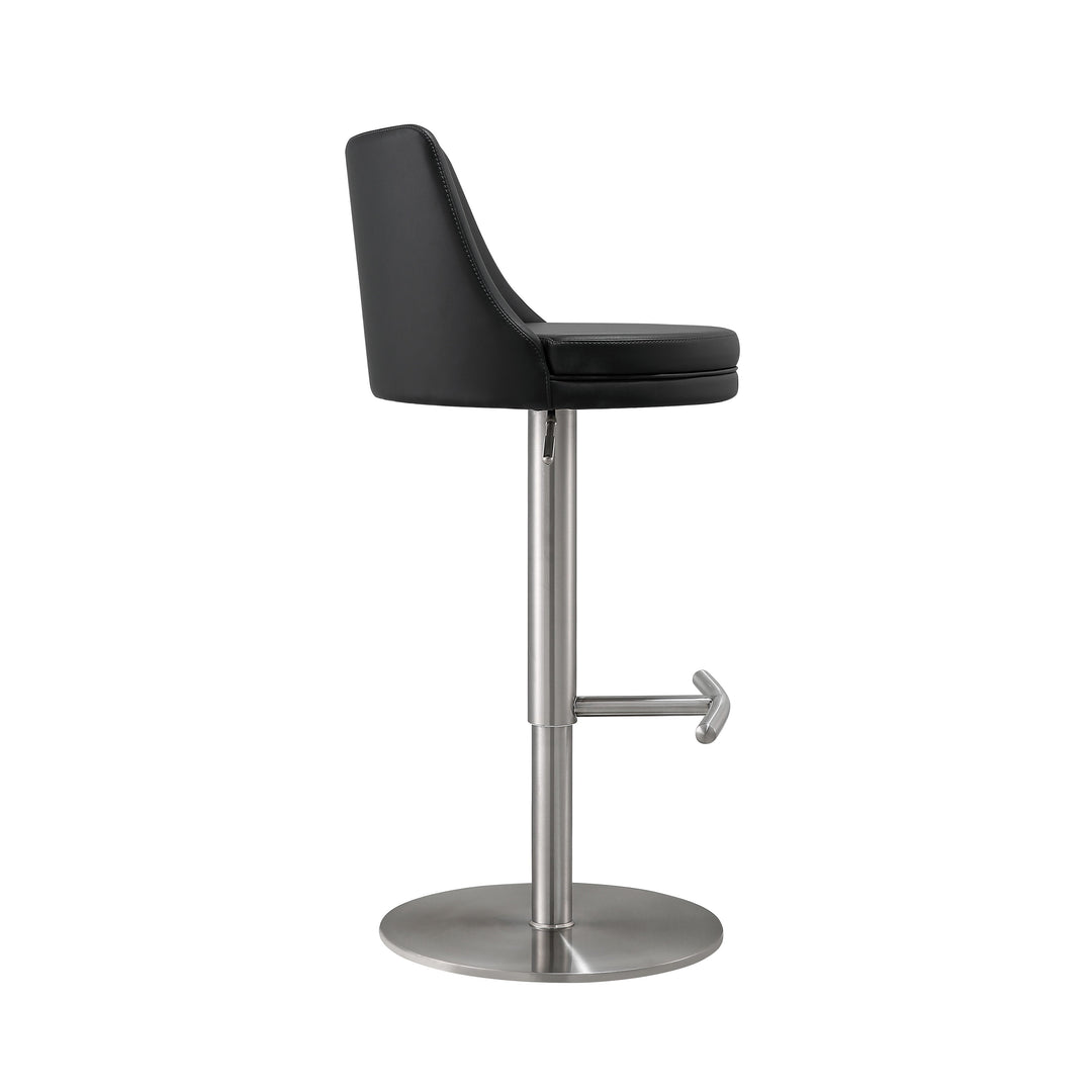 Jackson Black and Silver Adjustable Stool