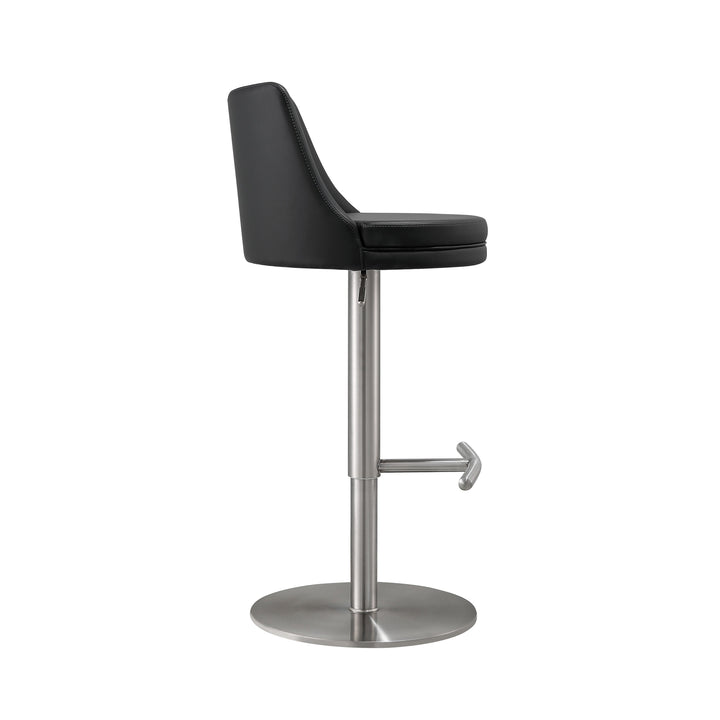 Jackson Black and Silver Adjustable Stool