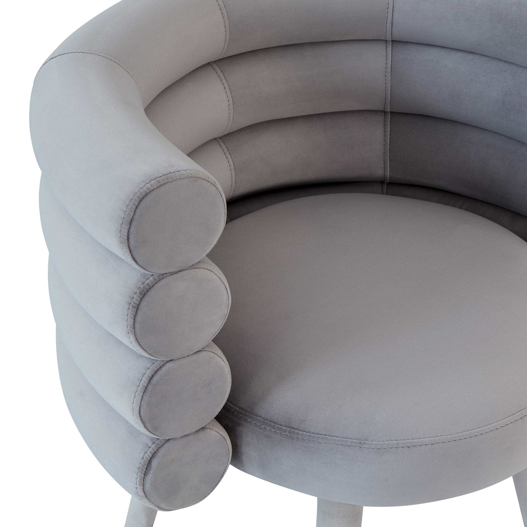 Jules Velvet Dining Chair - Grey