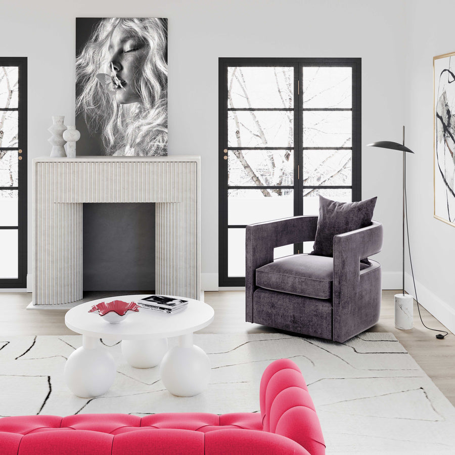Kenedy Grey Swivel Chair