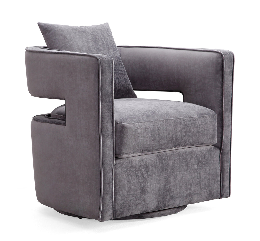 Hudson Grey Swivel Chair