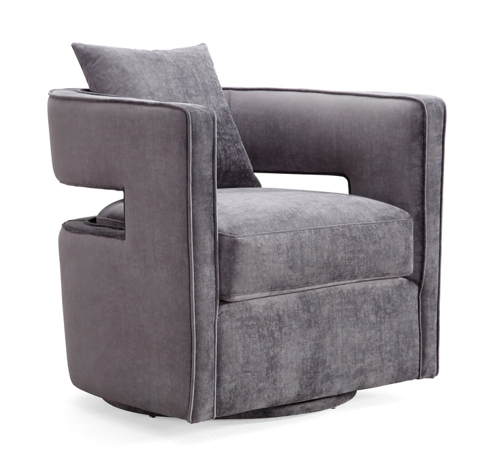 Hudson Grey Swivel Chair