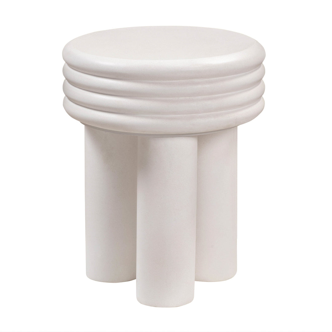 Kirby Concrete Accent Table - Ivory