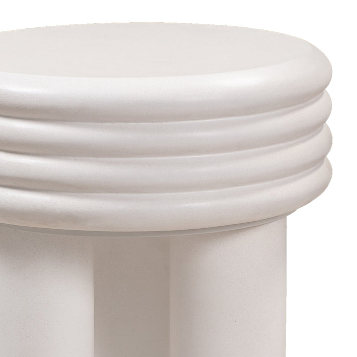 Kirby Concrete Accent Table - Ivory