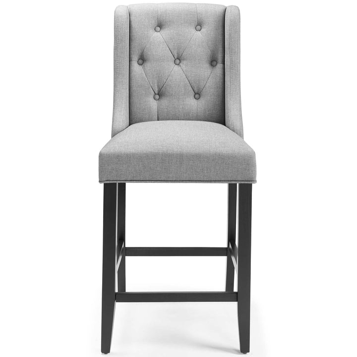 Troban Upholstered Fabric Counter Stool - Light Gray