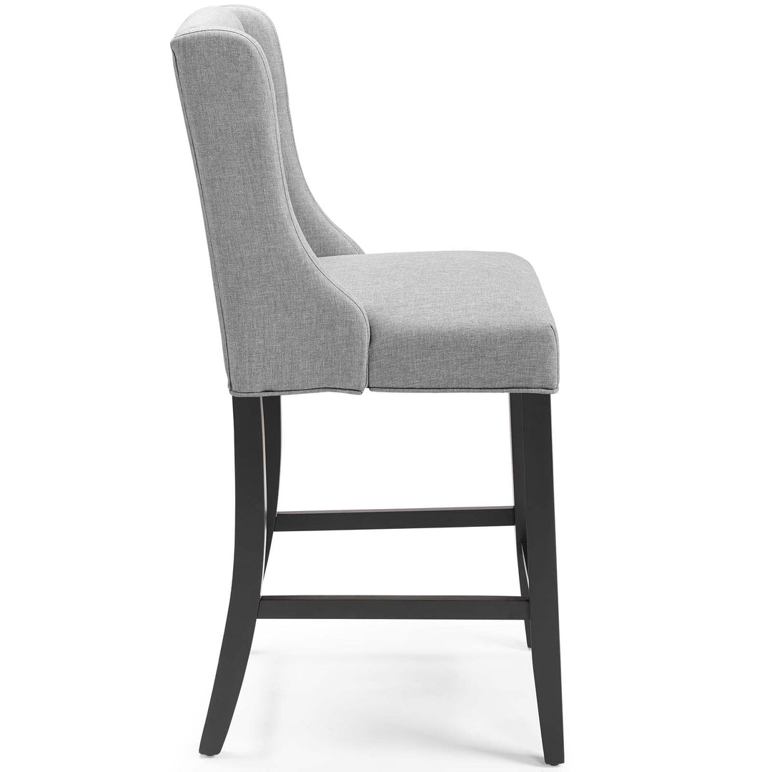 Troban Upholstered Fabric Counter Stool - Light Gray