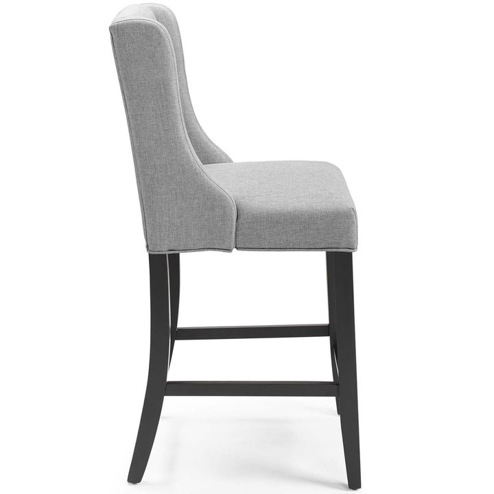 Troban Upholstered Fabric Counter Stool - Light Gray