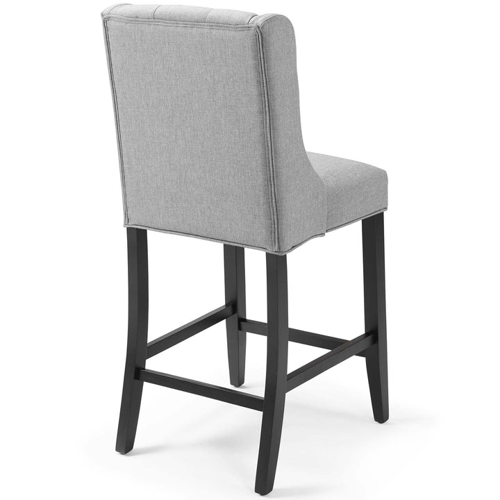 Troban Upholstered Fabric Counter Stool - Light Gray