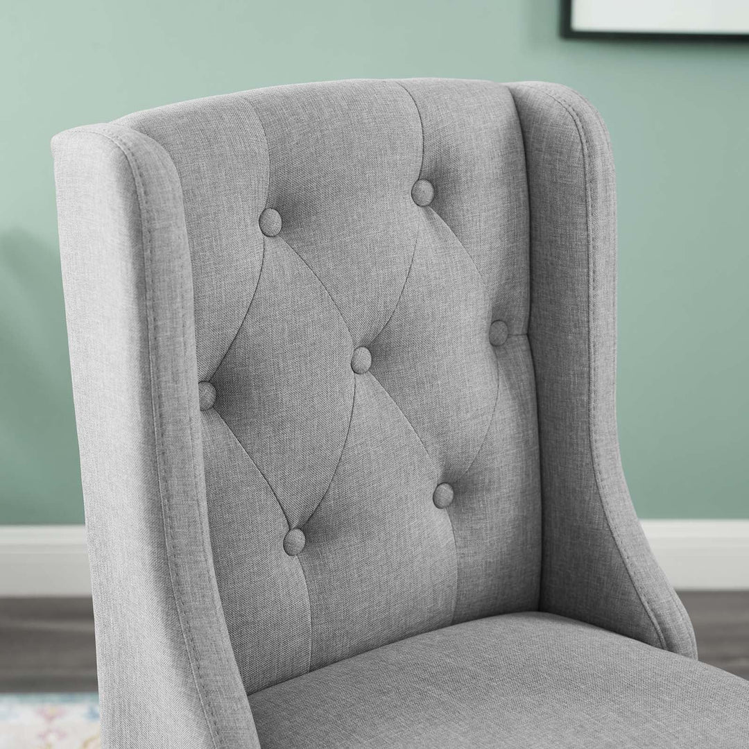 Troban Upholstered Fabric Counter Stool - Light Gray