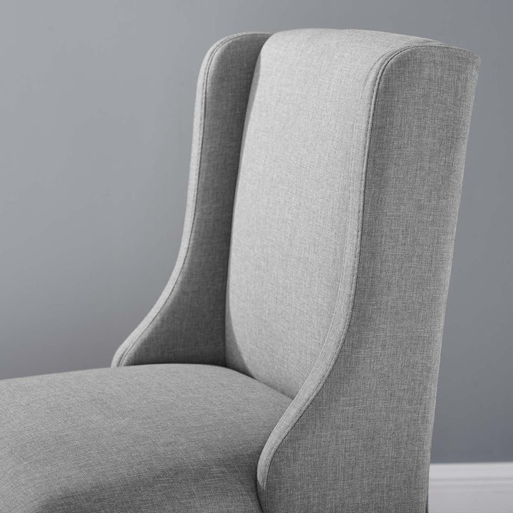 Rona Upholstered Fabric Counter Stool -  Light Gray