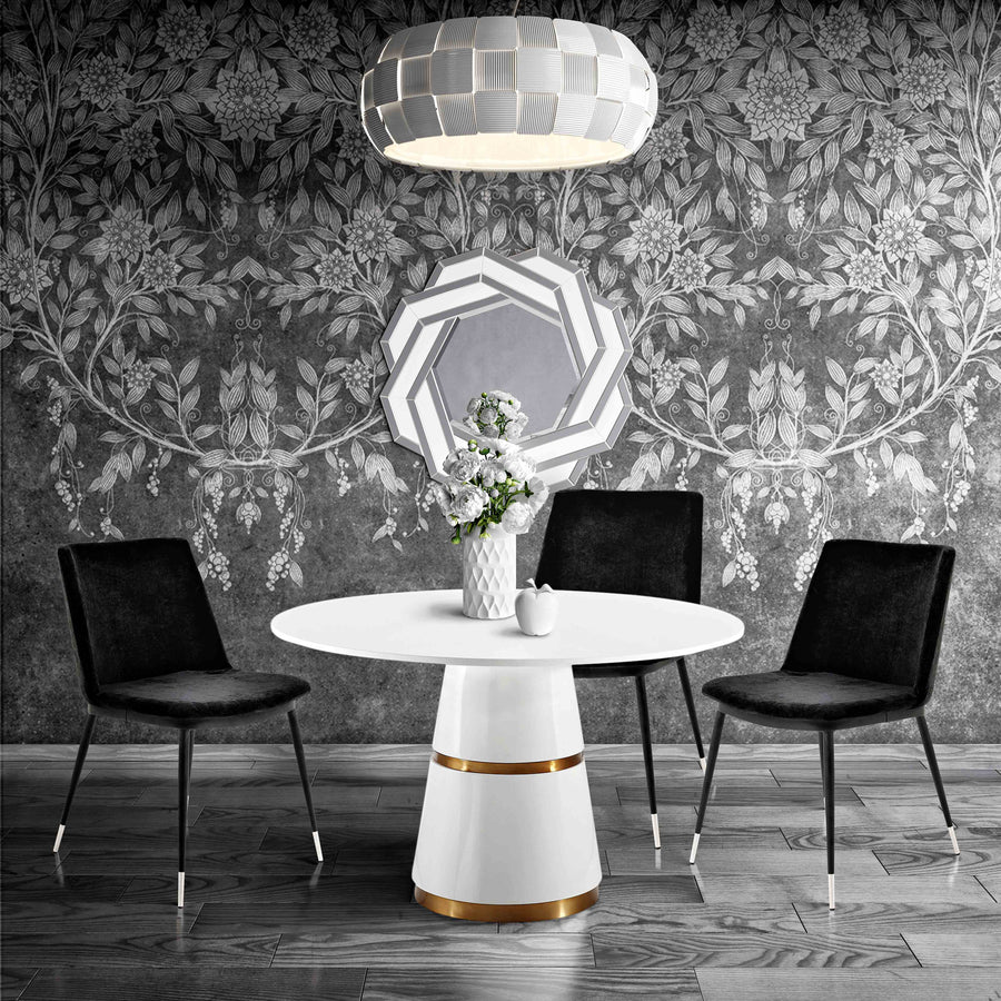 Luca Velvet Side Chair - Black