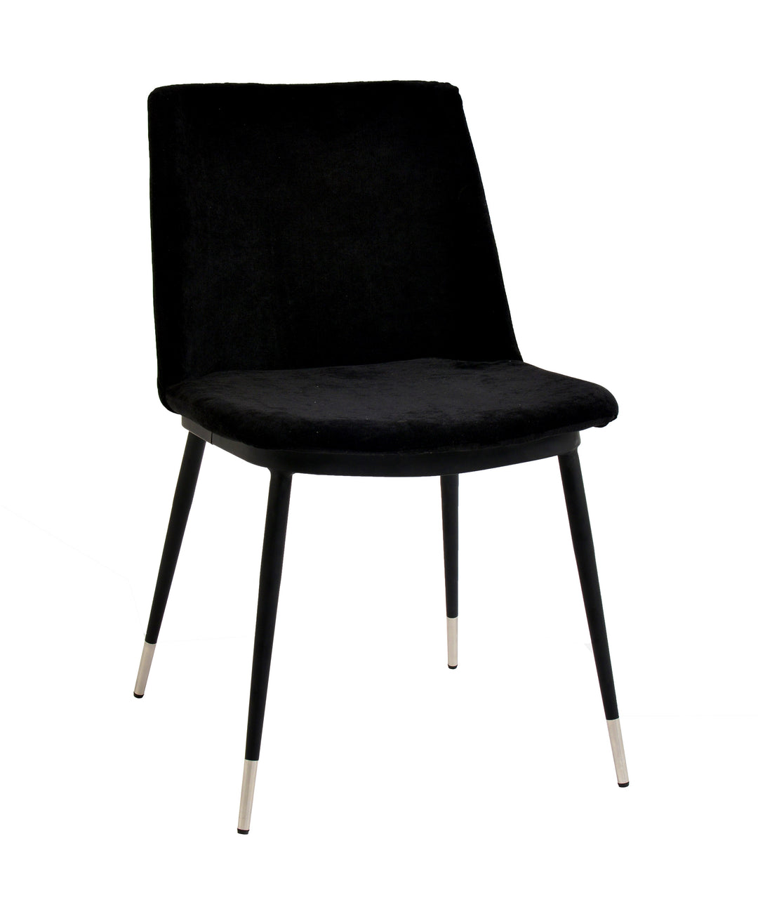 Luca Velvet Side Chair - Black