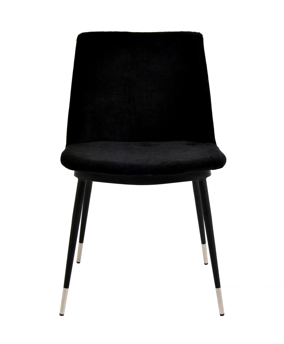 Luca Velvet Side Chair - Black