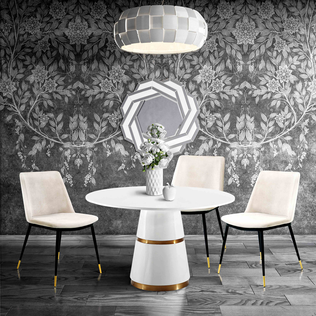 Luca Velvet Side Chair - Cream