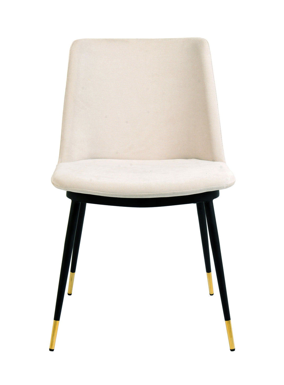 Luca Velvet Side Chair - Cream