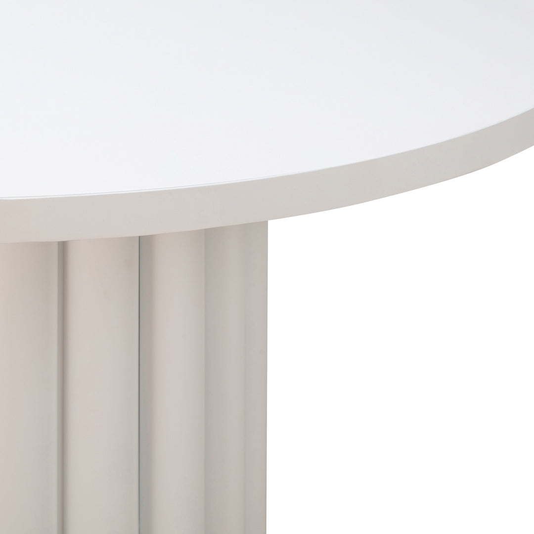 Luna White Round Dining Table