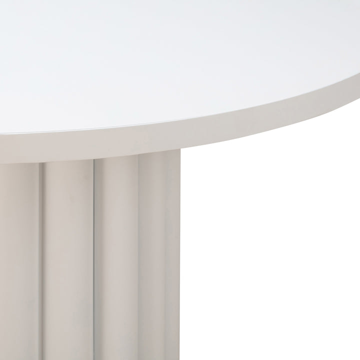 Luna White Round Dining Table