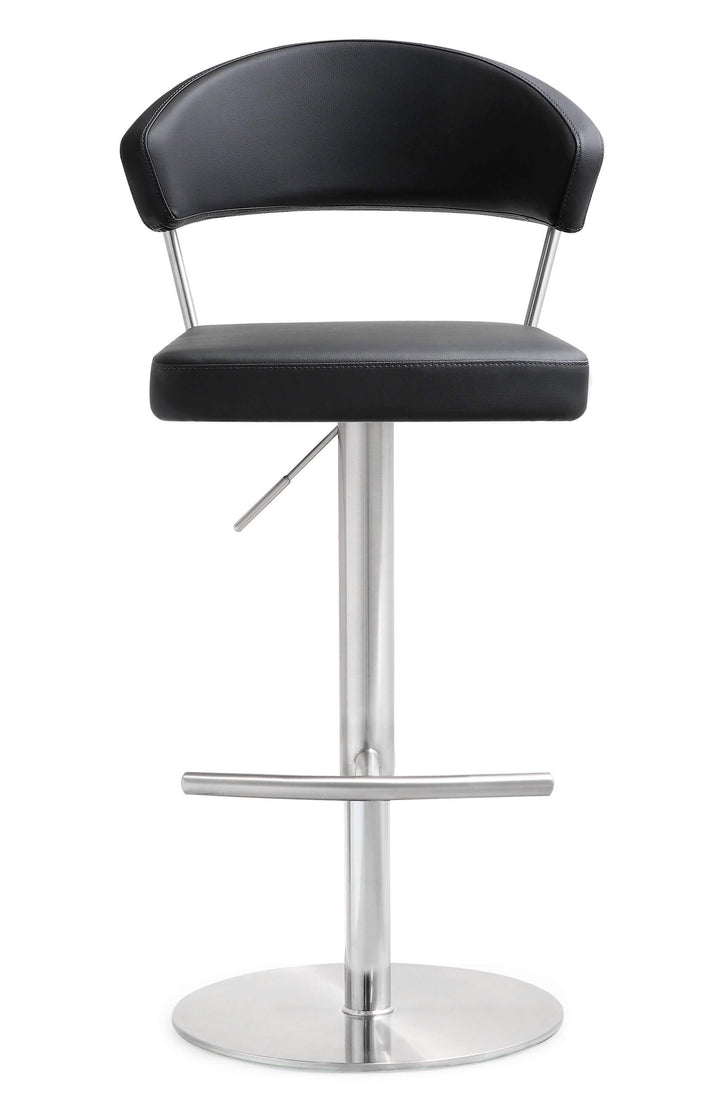 Luna Black Steel Adjustable Barstool