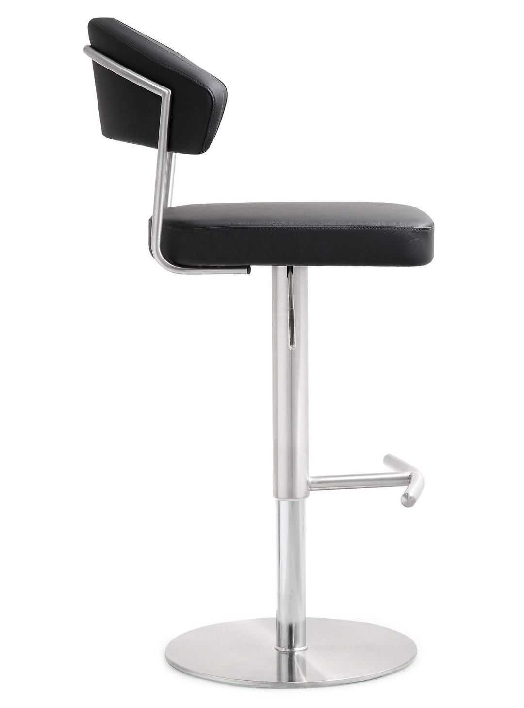 Luna Black Steel Adjustable Barstool