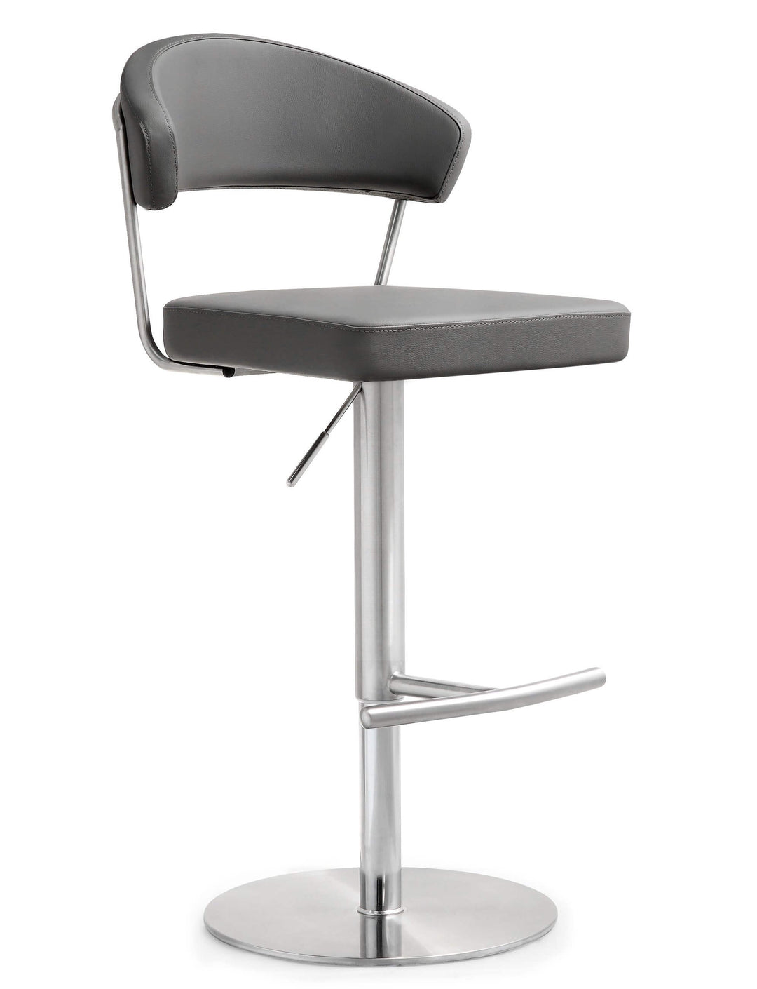 Luna Grey Steel Adjustable Barstool