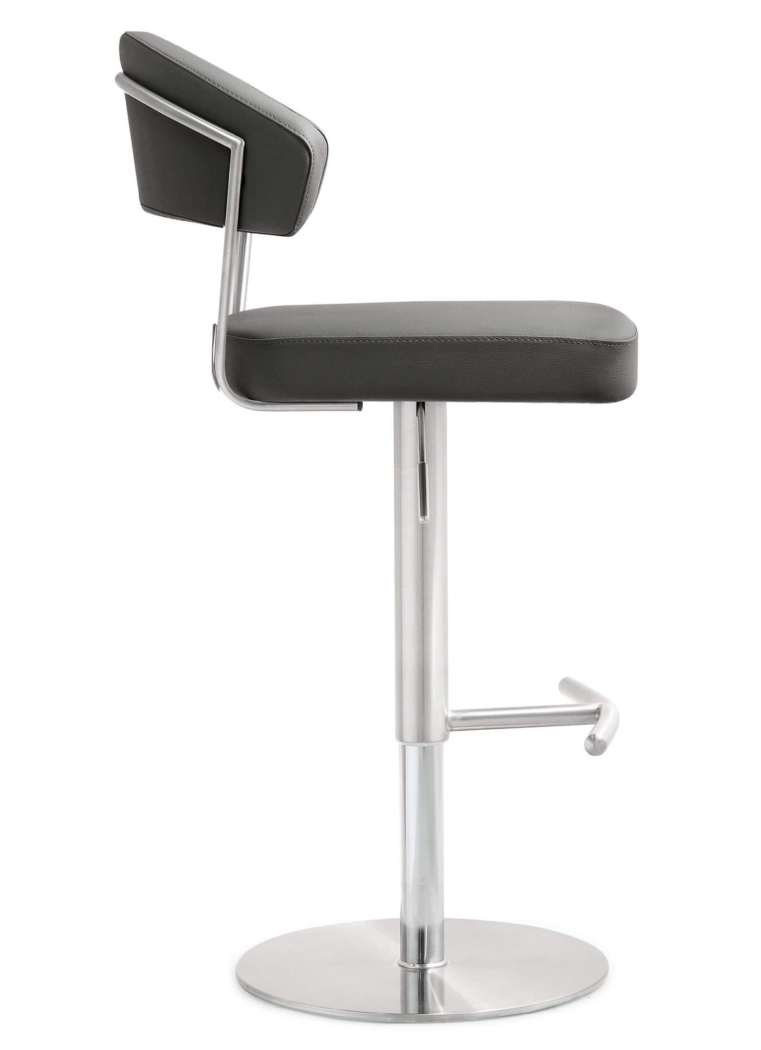 Luna Grey Steel Adjustable Barstool