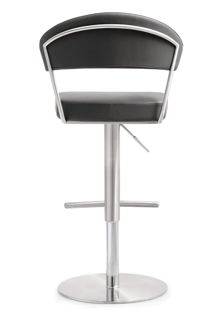 Luna Grey Steel Adjustable Barstool