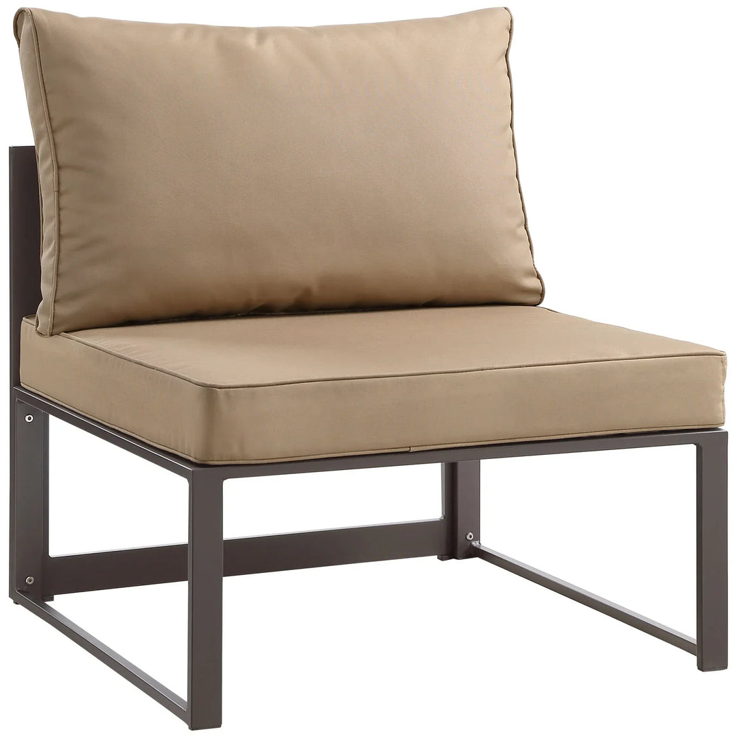 Tortuga Armless Outdoor Patio Chair - Brown Mocha