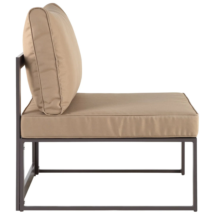 Tortuga Armless Outdoor Patio Chair - Brown Mocha