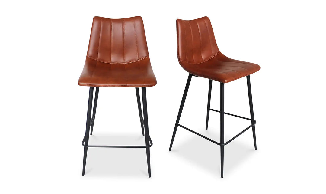 Nico Cognac Counter Stool - Set Of Two