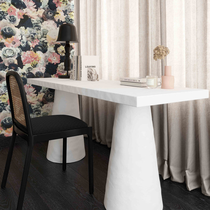 Nyssa Desk In Faux Plaster