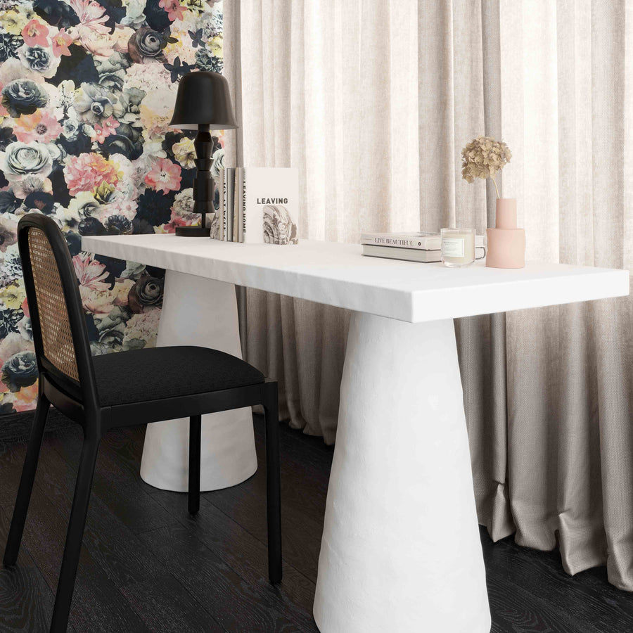 Nyssa Desk In Faux Plaster