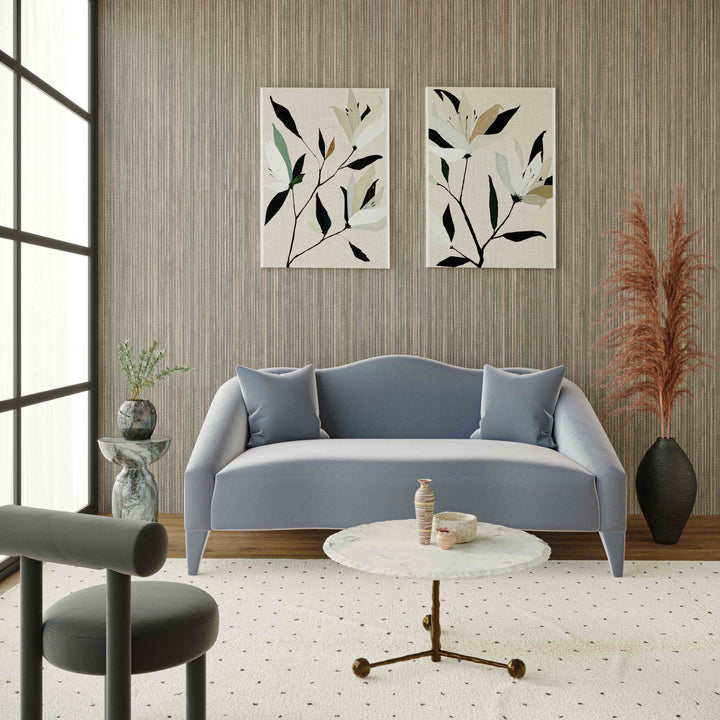 Ocean Sea Blue Velvet Loveseat