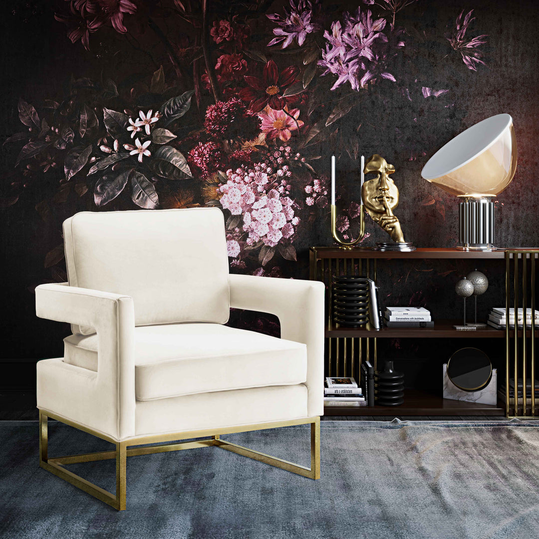 Olivia Cream Velvet Chair