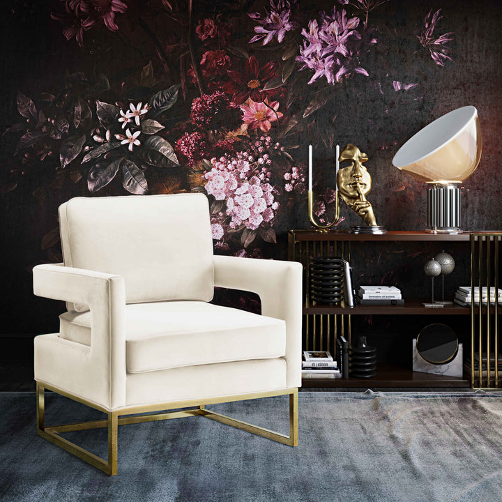 Olivia Cream Velvet Chair