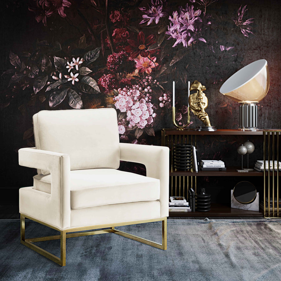 Olivia Cream Velvet Chair