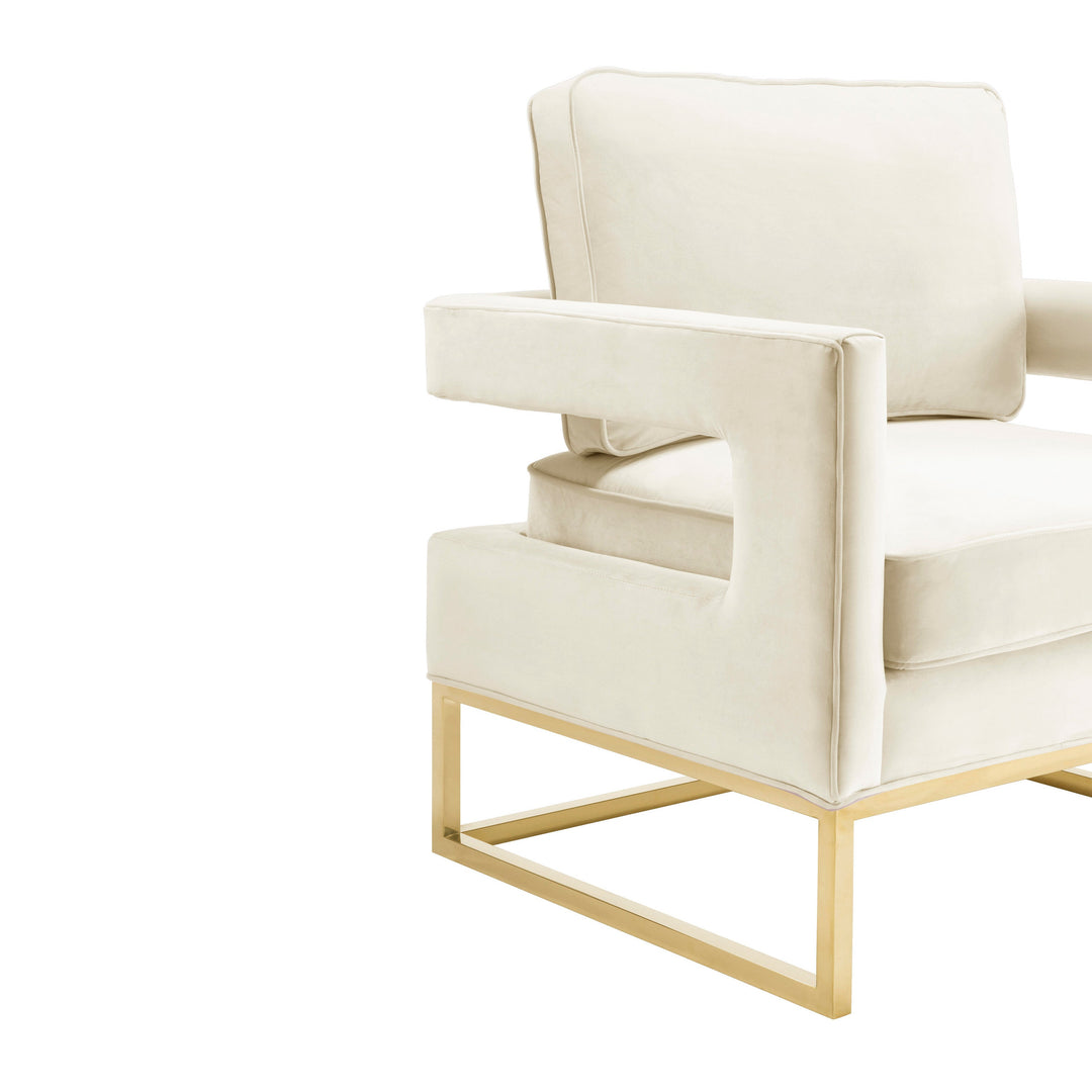 Olivia Cream Velvet Chair