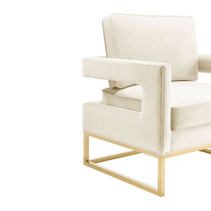 Olivia Cream Velvet Chair