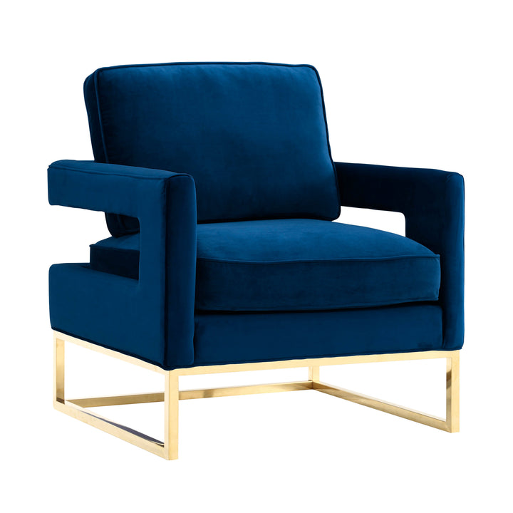 Olivia Navy Velvet Chair