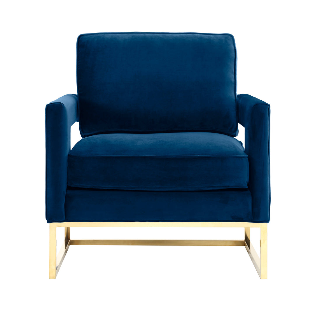 Olivia Navy Velvet Chair
