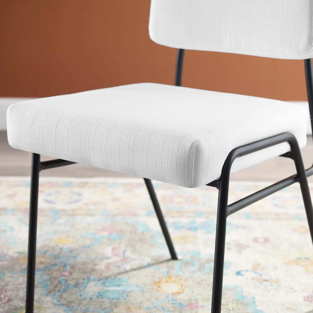 Raf Fabric Dining Chair - White