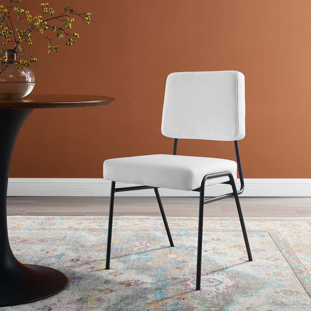 Raf Fabric Dining Chair - White