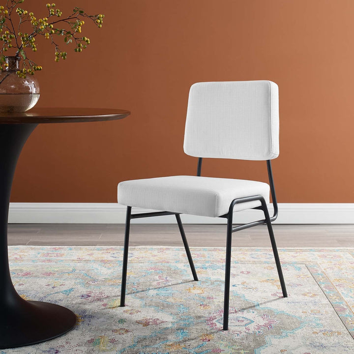 Raf Fabric Dining Chair - White
