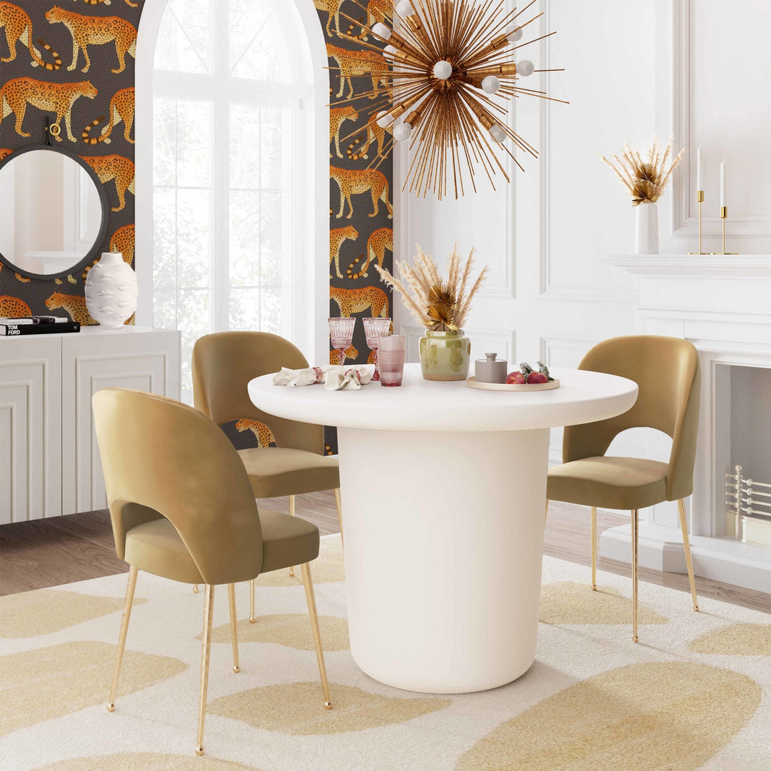 Ripple Cognac Velvet Chair
