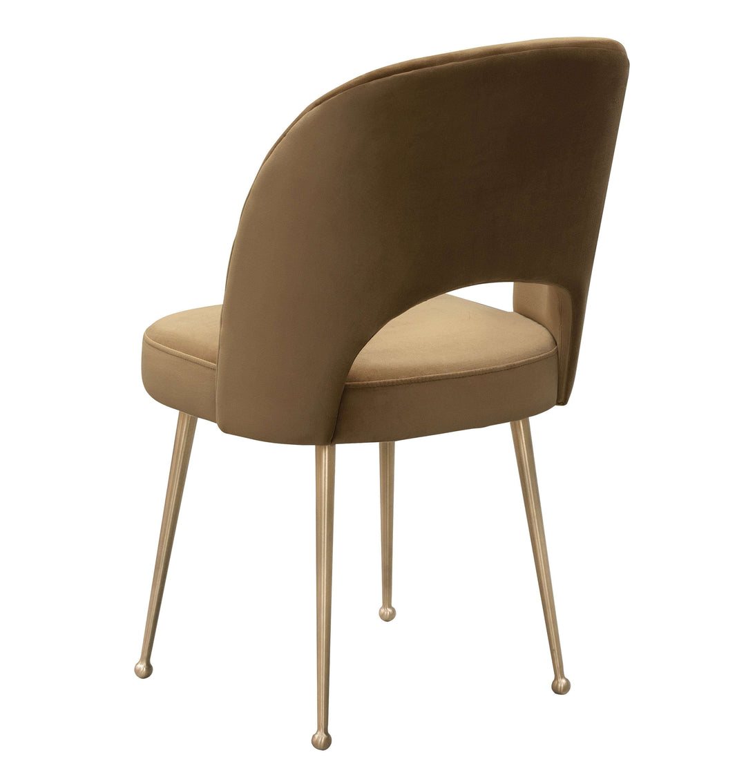 Ripple Cognac Velvet Chair