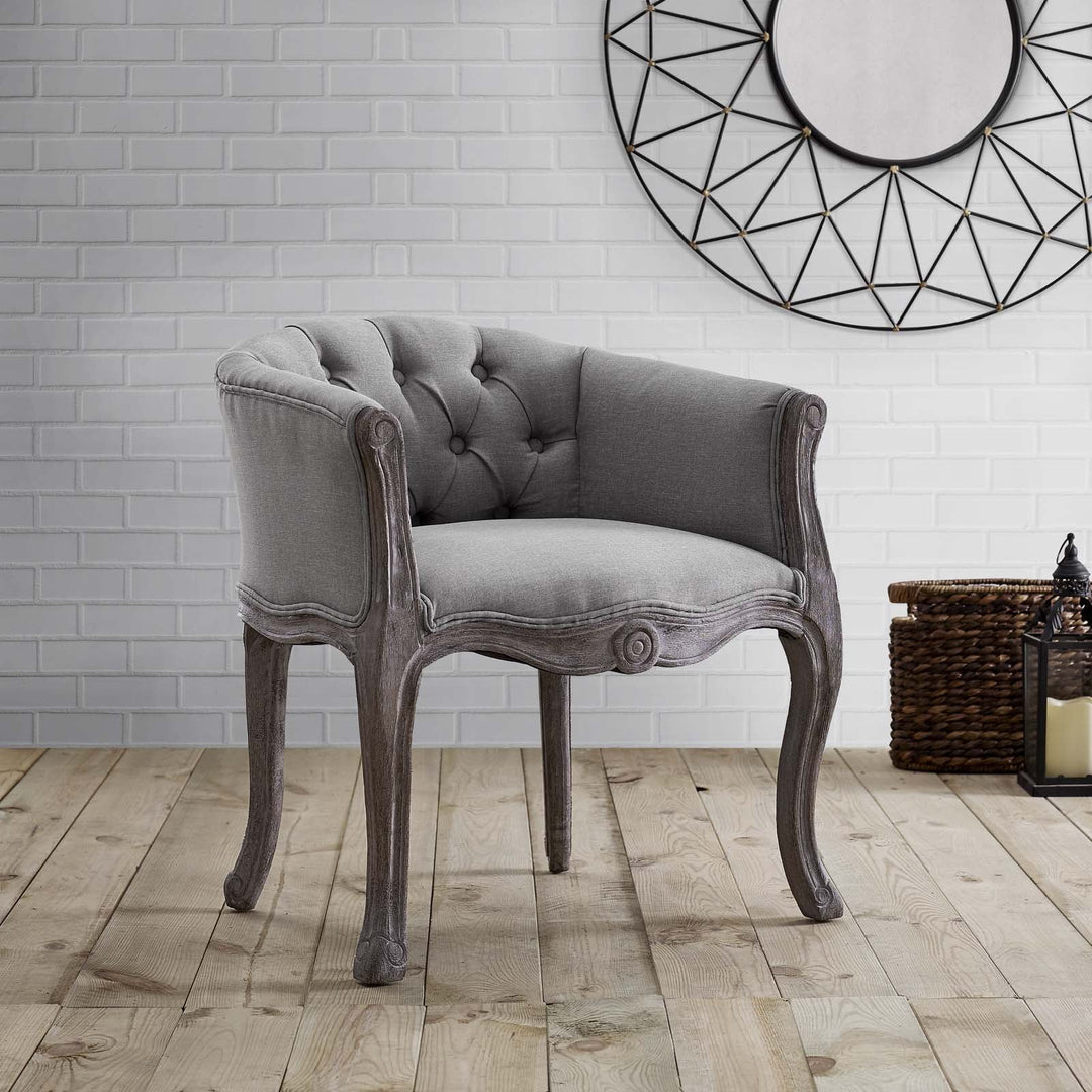 Rowan Vintage French Upholstered Fabric Accent Chair