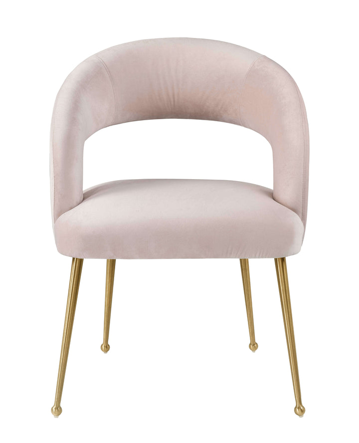 Rory Velvet Dining Chair - Blush