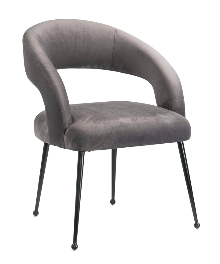 Rory Velvet Dining Chair - Gray