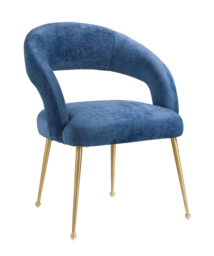 Rory Velvet Dining Chair - Navy
