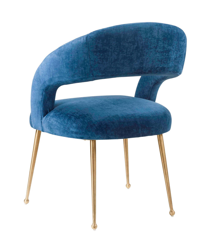 Rory Velvet Dining Chair - Navy